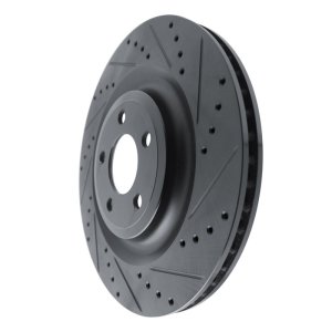Ford Police Interceptor Utility Brake Rotor (1) - Rear Right - R1 Concepts - Drilled & Slotted - Black - `20-`25 Ford Police Interceptor Utility Brake Rotor (1) - Rear Right - R1 Concepts - Drilled & Slotted - Black - `20-`25